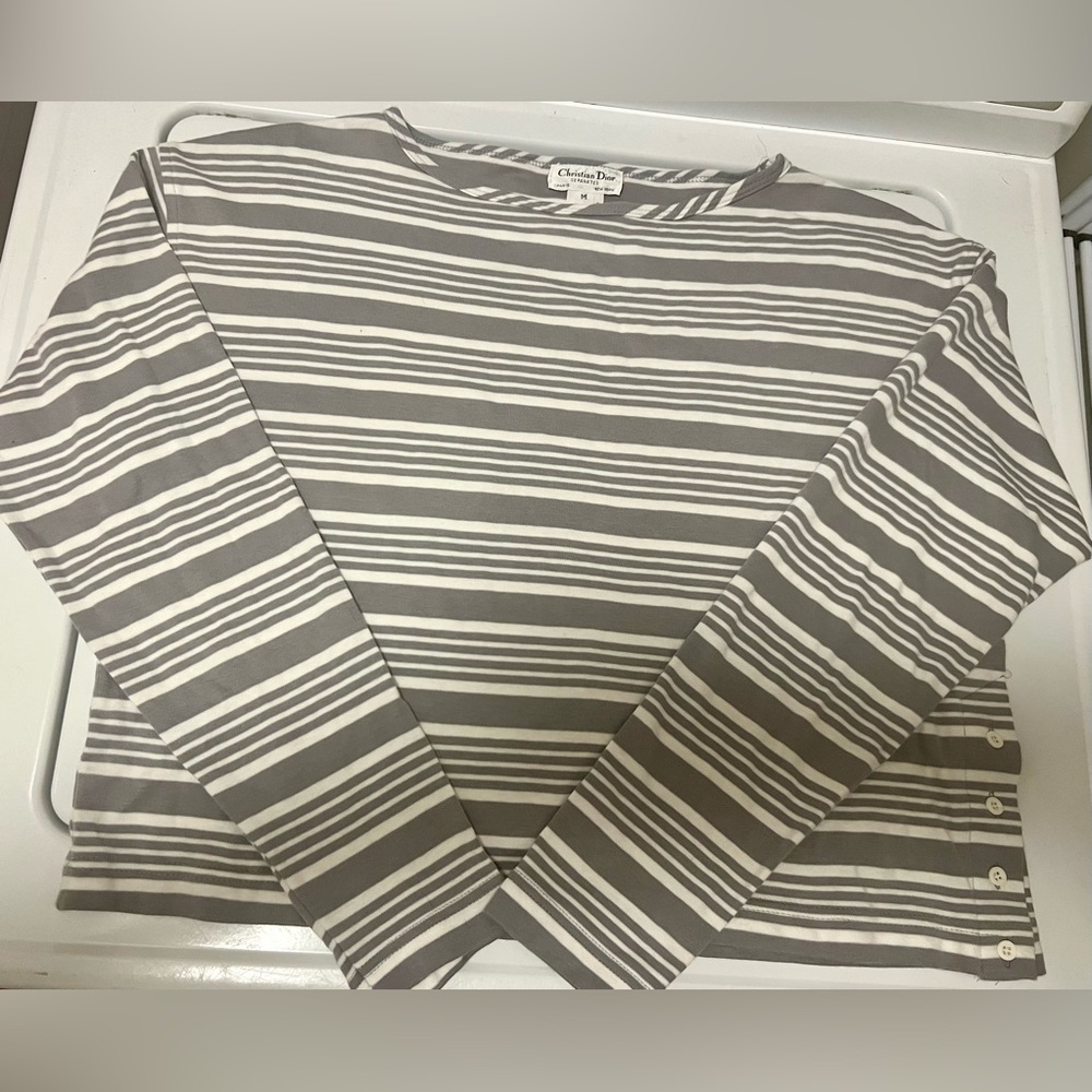 Christian Dior long sleeve striped top